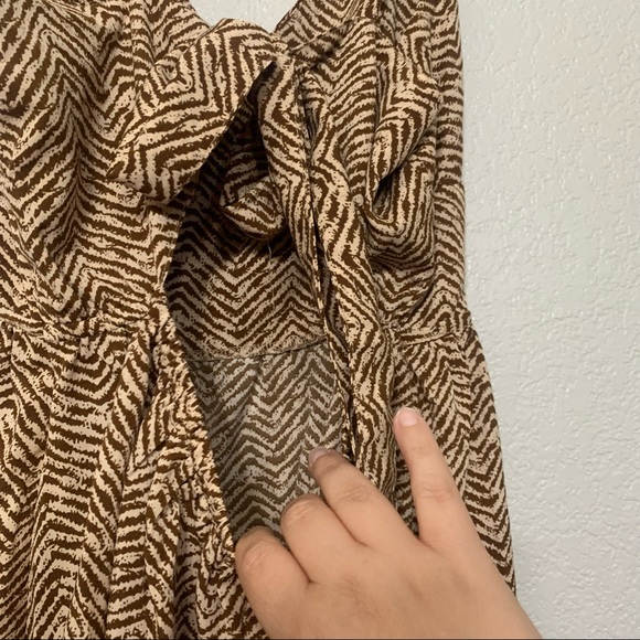 NWT CUPSHE V Neck Wave Pattern Bowknot Back Sleeveless Spaghetti XL - Picture 8 of 14